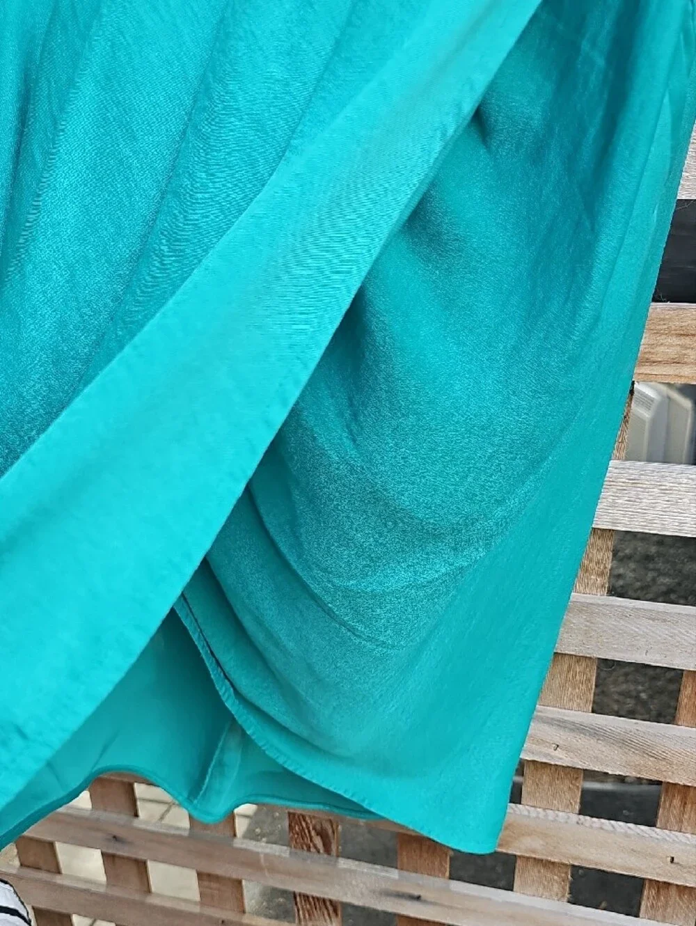 BCBGMaxAzria Teal Draped Cowl Midi Dress - Picture 6 of 9
